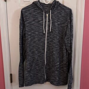 American Rag Heathered Black Zip-Up Hoodie